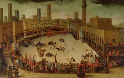 A Festa in the Campo del Campo, Siena by Vincenzo Rustici